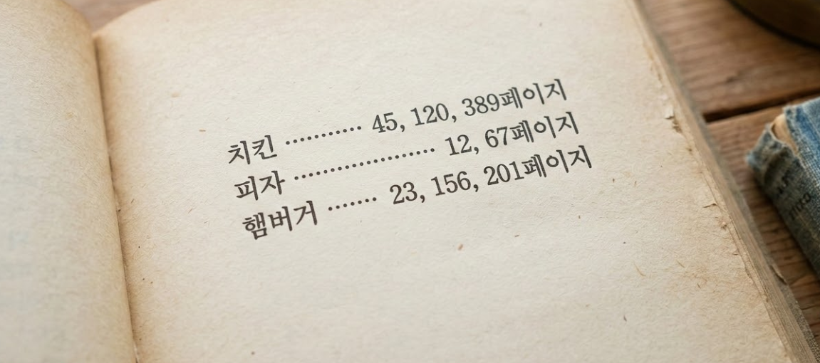 찾아보기(색인)의 원리